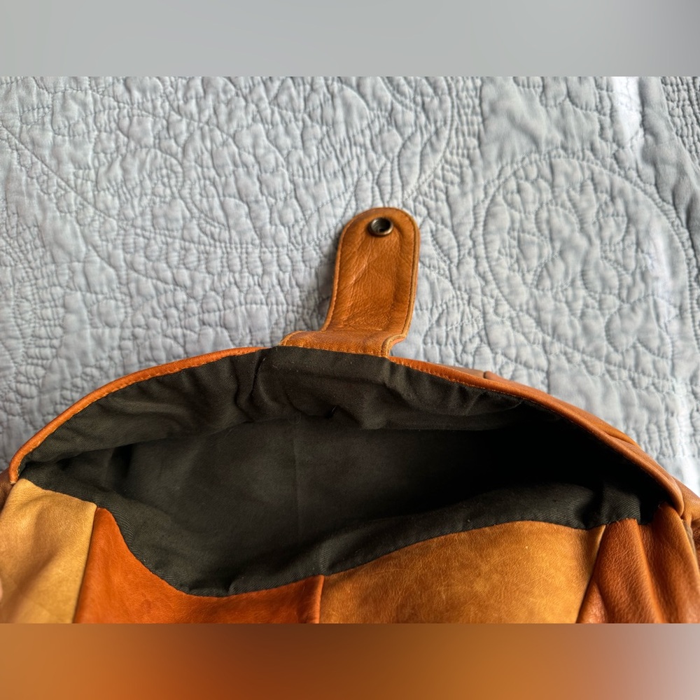 Unique Vintage Patchwork Leather Shoulder Bag - image 4